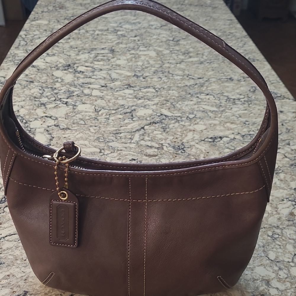 Brown Coach Leather Shoulder Bag